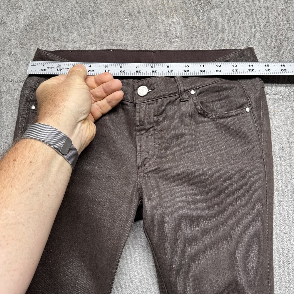 Kiton Womens Chocolate Brown Stretch Jeans Made in Italy IT 40 / US 4-6 Designer - Picture 3 of 11